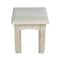 International Concepts Rectangle 21 in High Tea Table, 12 W, 12 L, 21 in H, Wood, Unfinished TT21 - alternate 2